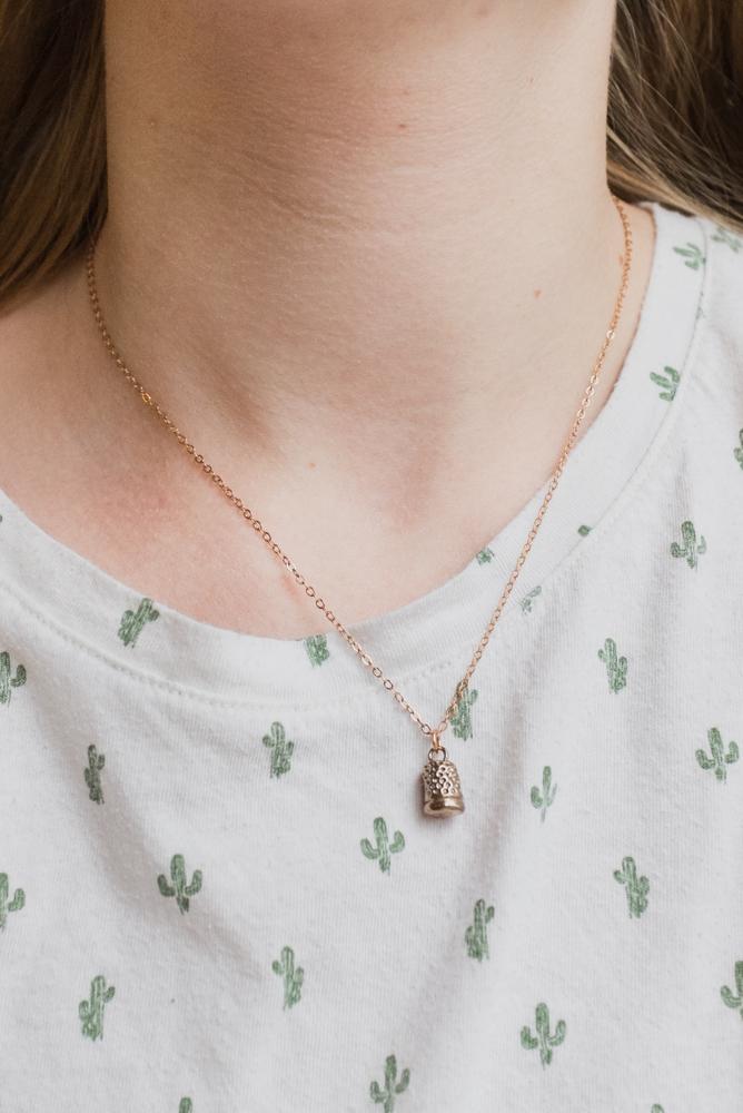 Thimble Charm Necklace