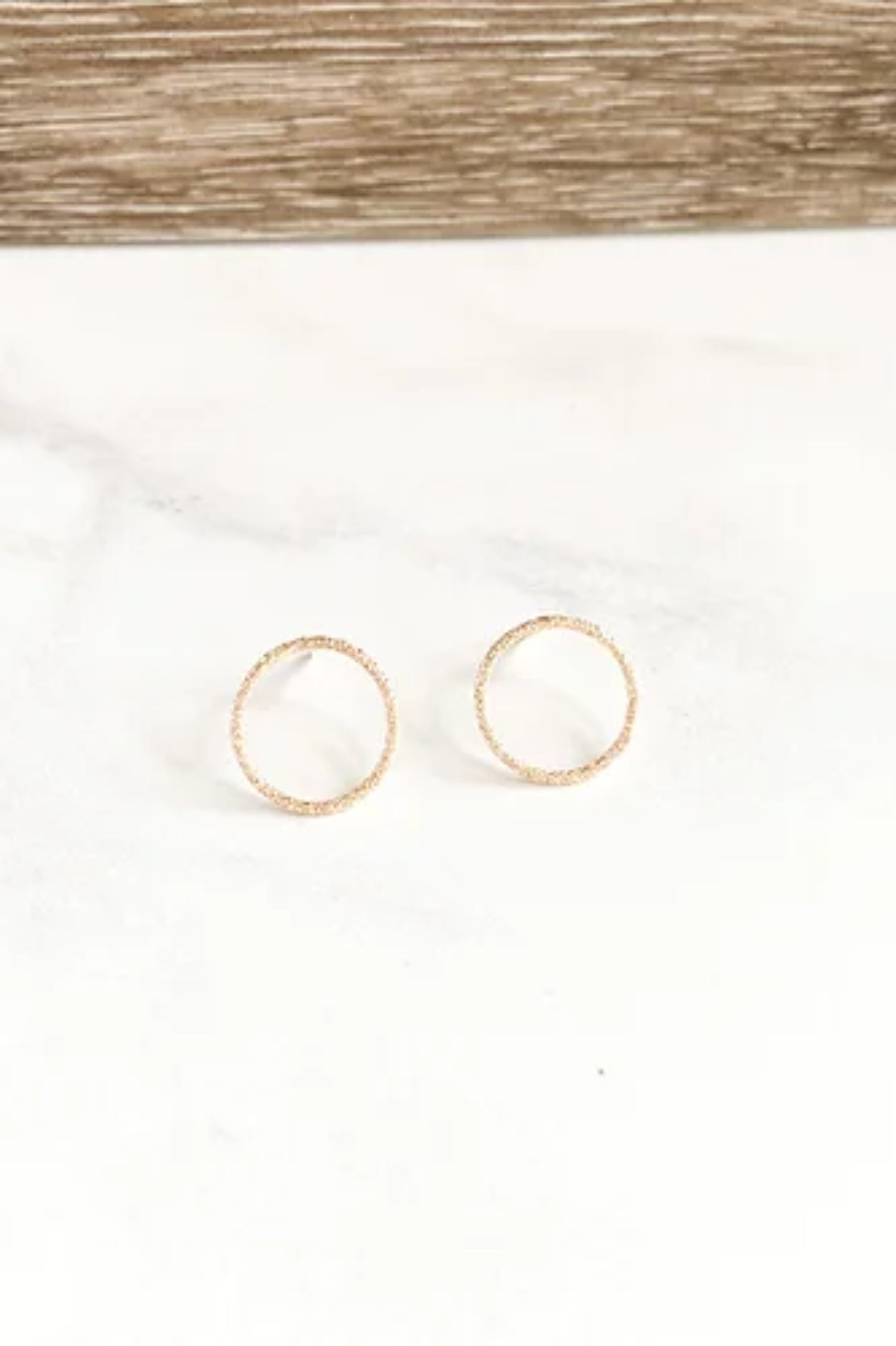 Gold Circle Stud Earrings by Flourish and Flame, 14k gold-fill