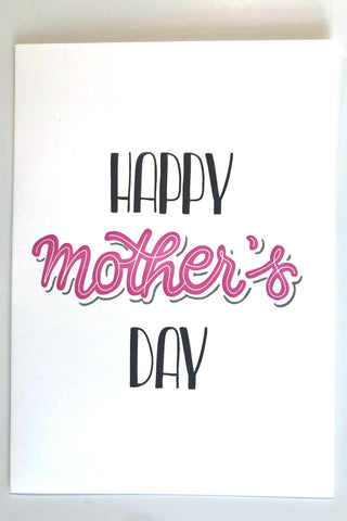 Happy Mother's Day - Letterpress printed Card