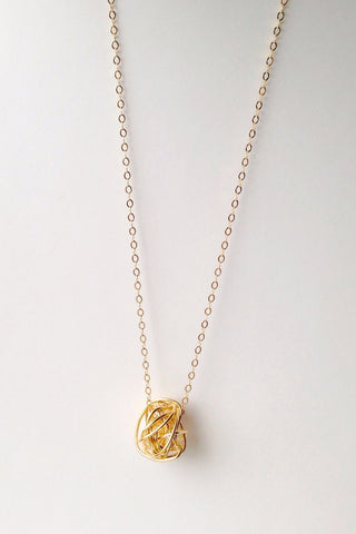 Knot Necklace by Katye Landry, Goldfill, made in Ottawa