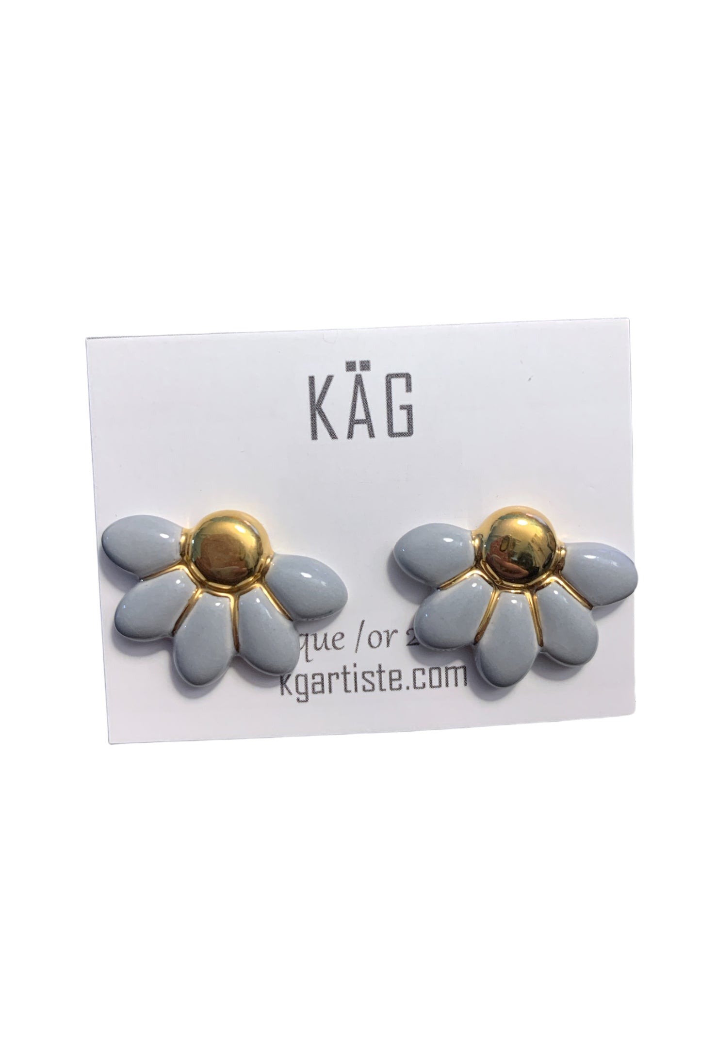 Ceramic Half Daisy Earrings