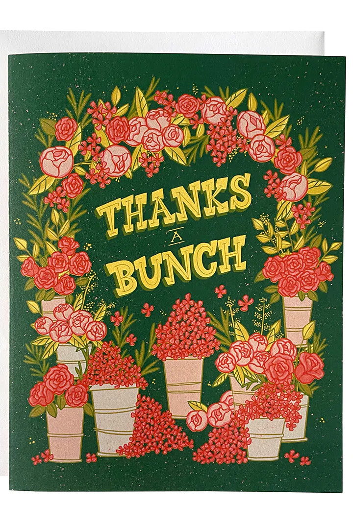 Thanks a Bunch Midcentury Floral Greeting Card