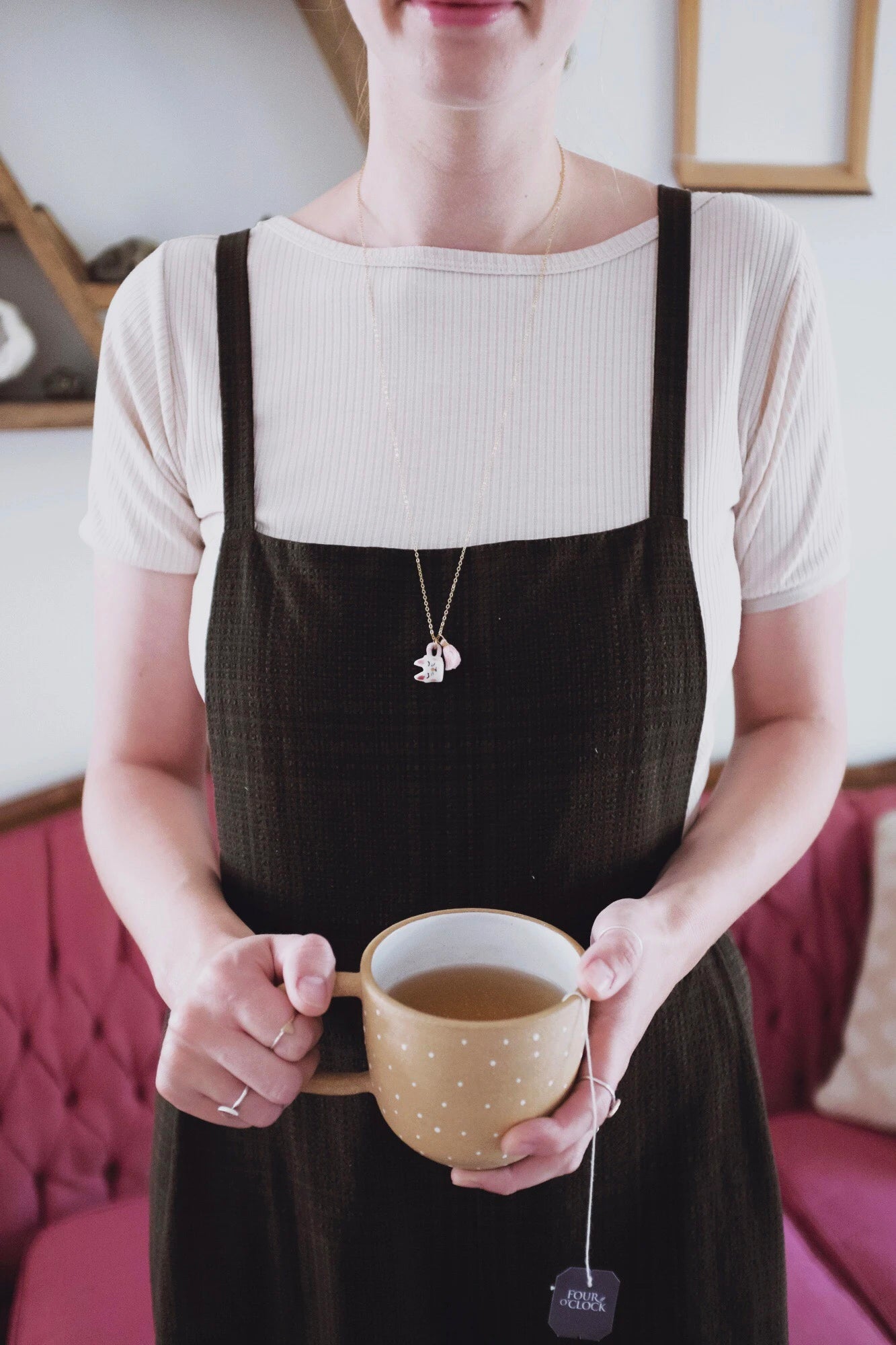 Fairy Mug Tea Cup Necklace