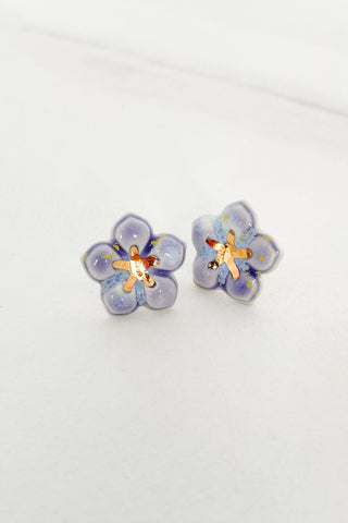 Light Speckled Flower Studs