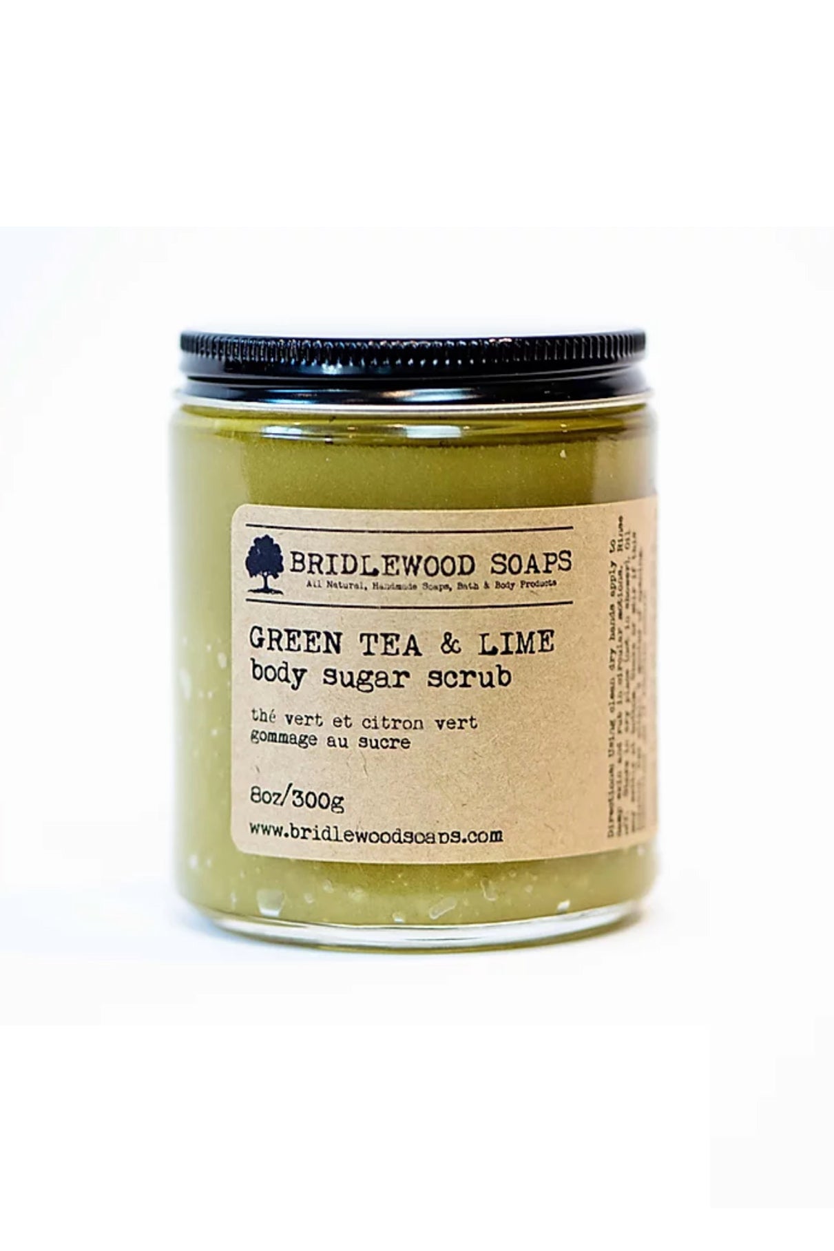 BRIDLEWOOD SOAPS Green Tea & Lime Body Sugar Scrub