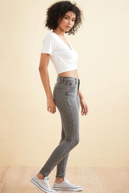 Grey Steel - RACHEL 30" inseam Classic Rise Skinny Jeans