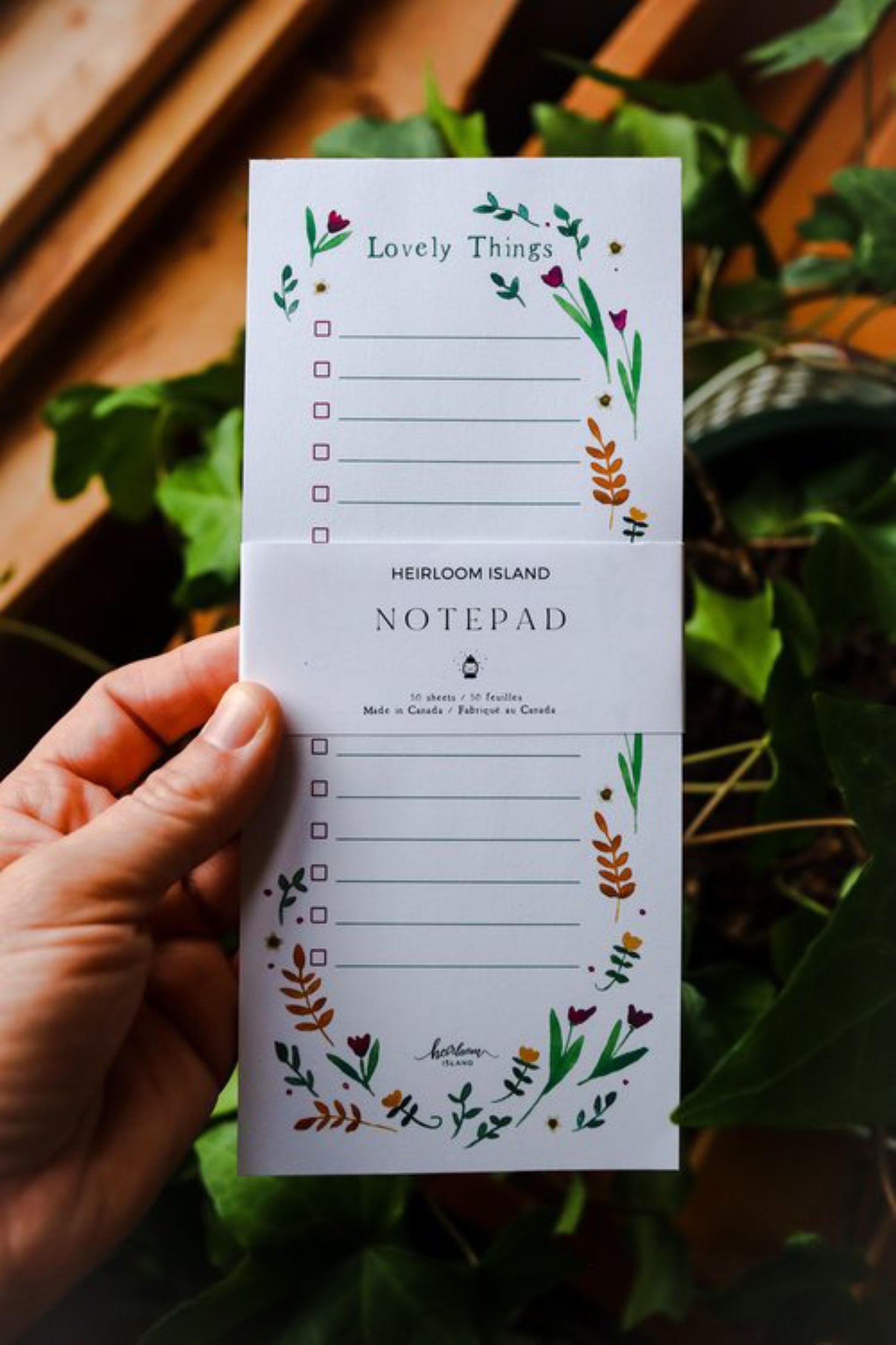 Lovely Things Notepad by Heirloom Island