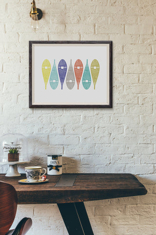 Rainbow Snowshoes Print