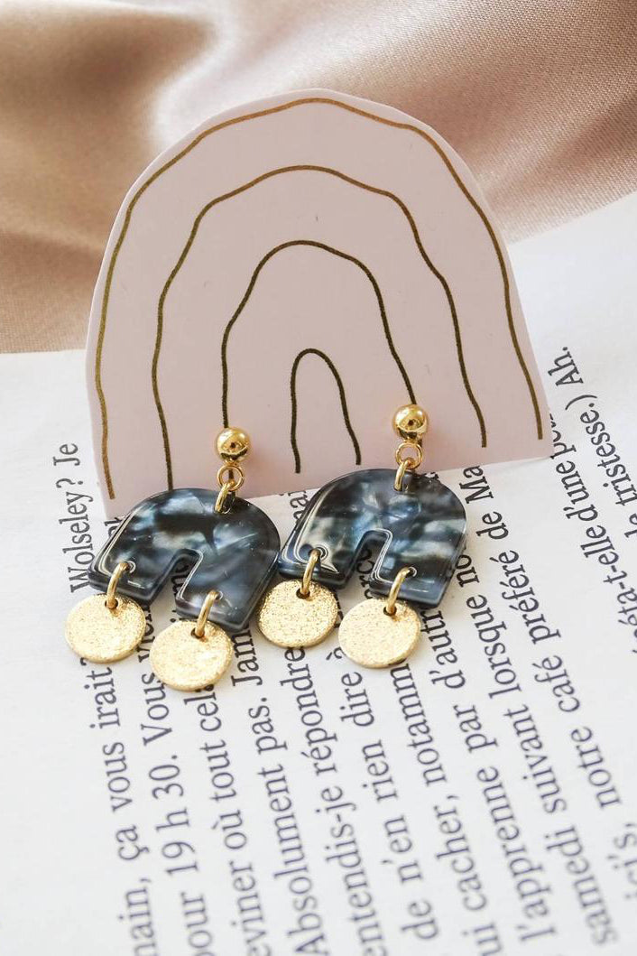 Sia Mini U chandelier earrings - Night Sky